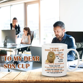 To My Dear Son-In-Law Mug Letter and Pattern Printed Mug Dishwasher and Microwave Safe Cup K888
To My Dear Son-In-Law Mug Letter and Pattern Printed Mug Dishwasher and Microwave Safe Cup K888