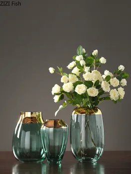CREATIVE NORDIC GLASS GOLD VASE TRANSPARENT HYDROPONICS FLOWER ARRANGEMENT ACCESSORIES MODERN HOME DECORATIONS WEDDING VASES
CREATIVE NORDIC GLASS GOLD VASE TRANSPARENT HYDROPONICS FLOWER ARRANGEMENT ACCESSORIES MODERN HOME DECORATIONS WEDDING VASES