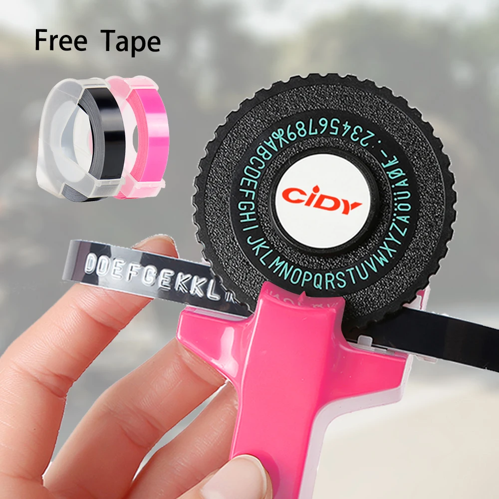One Cidy Manual Label Makers for 9mm 3D Embossing Plastic Label Tapes Mini Handhold Typewriter
One Cidy Manual Label Makers for 9mm 3D Embossing Plastic Label Tapes Mini Handhold Typewriter