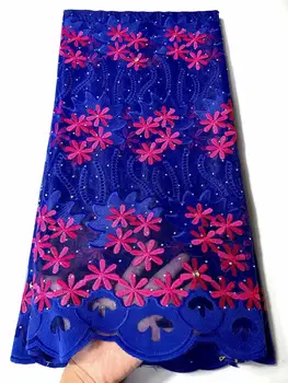 Latest Royal Blue Tulle Lace Fabric High Quality Europe And American Fashion Fabric With Stone French lace Fabrics FYIN1213 
Latest Royal Blue Tulle Lace Fabric High Quality Europe And American Fashion Fabric With Stone French lace Fabrics FYIN1213