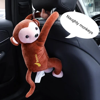 Multi-use Car Tissue Boxes Cute Plush Cartoon Monkey Napkin Paper Storage Holder Hanging or Armrest Tissue Bags Headrest Pillow
Multi-use Car Tissue Boxes Cute Plush Cartoon Monkey Napkin Paper Storage Holder Hanging or Armrest Tissue Bags Headrest Pillow