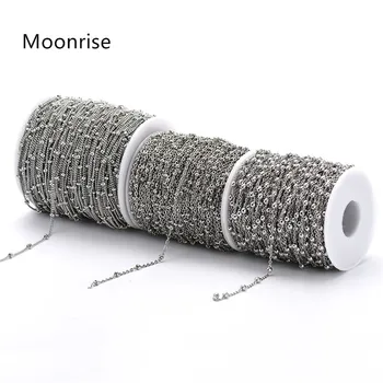 2Meters Stainless Steel Beaded Satellite Cable Link Chain Cross Chain For DIY Anklet Necklace Bracelet Jewelry Making Accessory
2Meters Stainless Steel Beaded Satellite Cable Link Chain Cross Chain For DIY Anklet Necklace Bracelet Jewelry Making Accessory