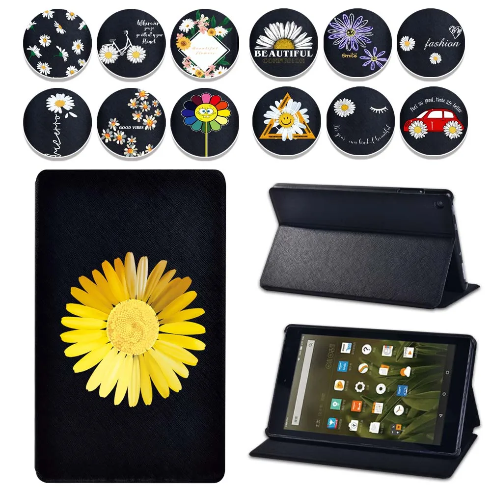 Daisy Leather Flip Tablet Cover Case for Amazon Fire 7(5th/7th/9th Gen)/HD 8(6th/7th/8th Gen)/HD 10(5th/7th/9th Gen)with Alexa
Daisy Leather Flip Tablet Cover Case for Amazon Fire 7(5th/7th/9th Gen)/HD 8(6th/7th/8th Gen)/HD 10(5th/7th/9th Gen)with Alexa