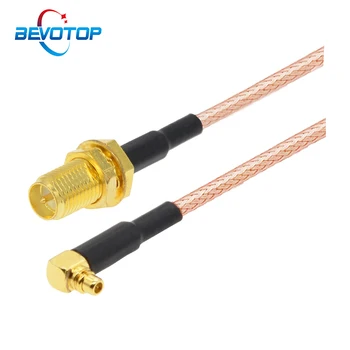 

10PCS RP-SMA Female Jack to MMCX Male Right Angle PLUG RG316 Pigtail RF Coaxial Cable MMCX to SMA Extension Cable 15CM 30CM 50CM