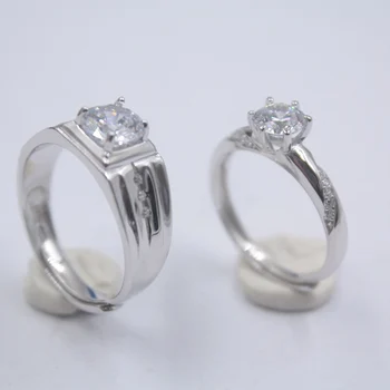 925 sterling silver women's diamond a pair couple ring simulation wedding ring internet celebrity style students gift hot New 
925 sterling silver women's diamond a pair couple ring simulation wedding ring internet celebrity style students gift hot New