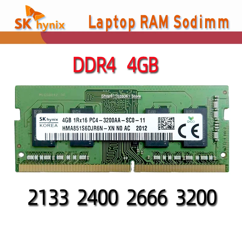 

Оперативная память для ноутбука SK Hynix ddr4 4 ГБ 8 ГБ PC4 2133 МГц или 2400 МГц 2666 МГц 2400T или 2133P 2666 в 3200 DIMM