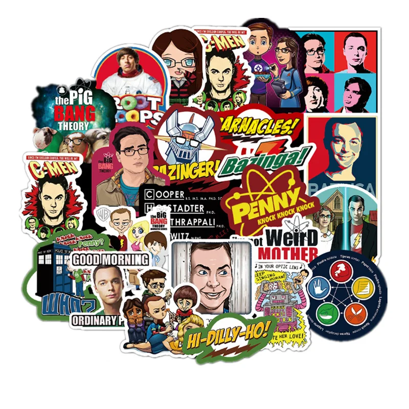 50pcs The Big Bang Theory Cartoon Stickers TV Series For Luggage Car Laptop Notebook Decal Fridge Skateboard Sticker F3
50pcs The Big Bang Theory Cartoon Stickers TV Series For Luggage Car Laptop Notebook Decal Fridge Skateboard Sticker F3