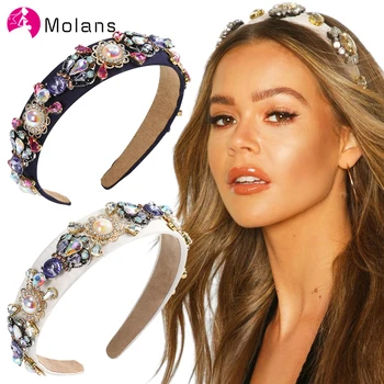 Molans Women Diamante Gem Headbands 2020 New Baroque Irregular Rhinestones Hairbands for Girls Chic Bejeweled Wide Headbands 
Molans Women Diamante Gem Headbands 2020 New Baroque Irregular Rhinestones Hairbands for Girls Chic Bejeweled Wide Headbands