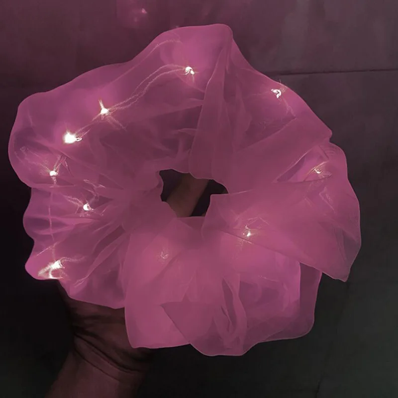 Sweet LED Light Gauze Mesh Scrunchies Women Romantic Pink Blue Hair Rope Luminous Tulle Organza Hair Ties Hair Accessories Gifts
Sweet LED Light Gauze Mesh Scrunchies Women Romantic Pink Blue Hair Rope Luminous Tulle Organza Hair Ties Hair Accessories Gifts