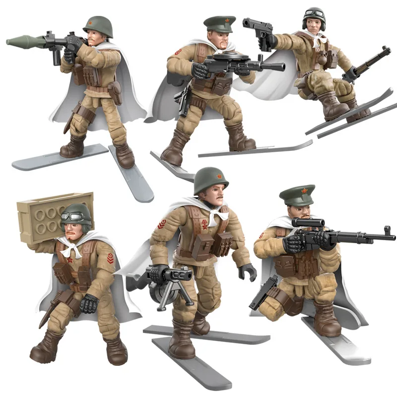 1:35 scale world war military 1941 defending Moscow Snowy guards army action figures mega block ww2 weapon gun bricks toys
1:35 scale world war military 1941 defending Moscow Snowy guards army action figures mega block ww2 weapon gun bricks toys