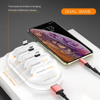 Fingerpow Portable Charger 18650 Battery For android type c iphone Magnetic Power Bank External Battery Pack USB Cable Powerbank
Fingerpow Portable Charger 18650 Battery For android type c iphone Magnetic Power Bank External Battery Pack USB Cable Powerbank