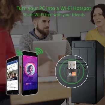 600Mbps 2.4G/5.8G Wireless Desktop Network Card Portable Mini Dual Band Dongle Wifi Adapter
600Mbps 2.4G/5.8G Wireless Desktop Network Card Portable Mini Dual Band Dongle Wifi Adapter