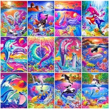 HUACAN 5D Diamond Painting Cross Stitch Dolphin Full Square Embroidery Cartoon Mosaic Handmade Home Decor
HUACAN 5D Diamond Painting Cross Stitch Dolphin Full Square Embroidery Cartoon Mosaic Handmade Home Decor