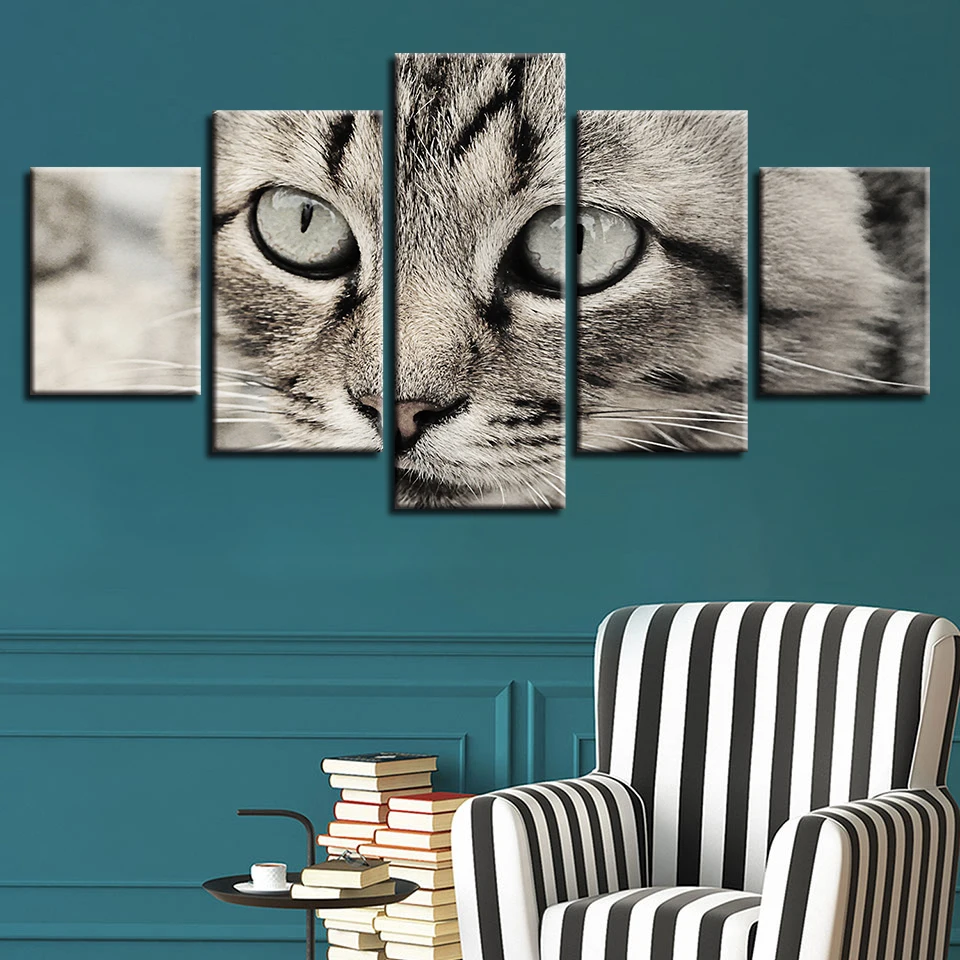 Cat's big eyes 5pcs Modern Home Wall Decor CanvasPicture Art HD Print Painting On Canvas for Living Room
Cat's big eyes 5pcs Modern Home Wall Decor CanvasPicture Art HD Print Painting On Canvas for Living Room