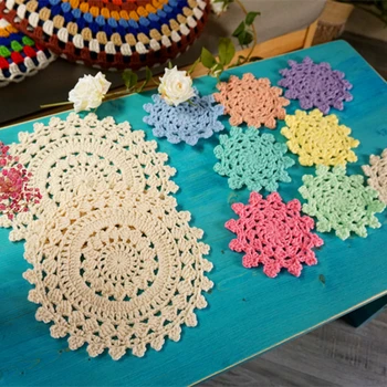 Handmade Crochet solid Round Doilies Japanese Tea Ceremony Ancient Round Tea Screen Saucer Macarone color Plate 8pcs
Handmade Crochet solid Round Doilies Japanese Tea Ceremony Ancient Round Tea Screen Saucer Macarone color Plate 8pcs