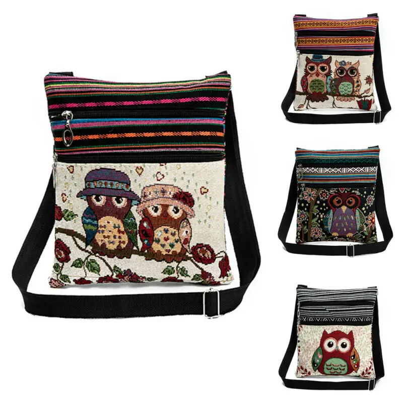 Fashion Women Ladies Cross-Body Shoulder Bag Tote Messenger Vintage Satchel Ethnic Style Owl Diagonal Funny Bags
Fashion Women Ladies Cross-Body Shoulder Bag Tote Messenger Vintage Satchel Ethnic Style Owl Diagonal Funny Bags