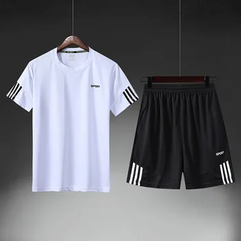 Men Casual Set Men's Sportwear Fitness Sets fashion Summer Short Sleeve T-shirt Shorts Sets Male Sportswear Tracksuit Male
Men Casual Set Men's Sportwear Fitness Sets fashion Summer Short Sleeve T-shirt Shorts Sets Male Sportswear Tracksuit Male