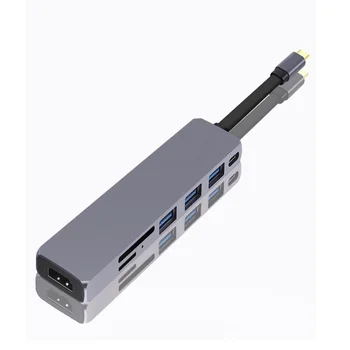 USB C Hub Type-C Multi-port Adapter With 4K HDMI for MacBook Pro 2018 2017 2016 SD Micro Card Reader
USB C Hub Type-C Multi-port Adapter With 4K HDMI for MacBook Pro 2018 2017 2016 SD Micro Card Reader