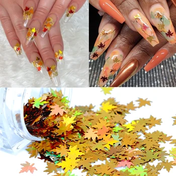 1 Box Holographic Laser Nail Glitter Fall Leaves Shape Chameleon Sequins Flakes Maple Leaf Tool Nail Art Decoration Manicure
1 Box Holographic Laser Nail Glitter Fall Leaves Shape Chameleon Sequins Flakes Maple Leaf Tool Nail Art Decoration Manicure