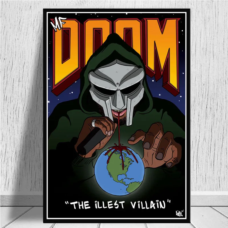 Печатный постер mavillain MF Doom Madlib музыкальный альбом в стиле хип хоп звездное