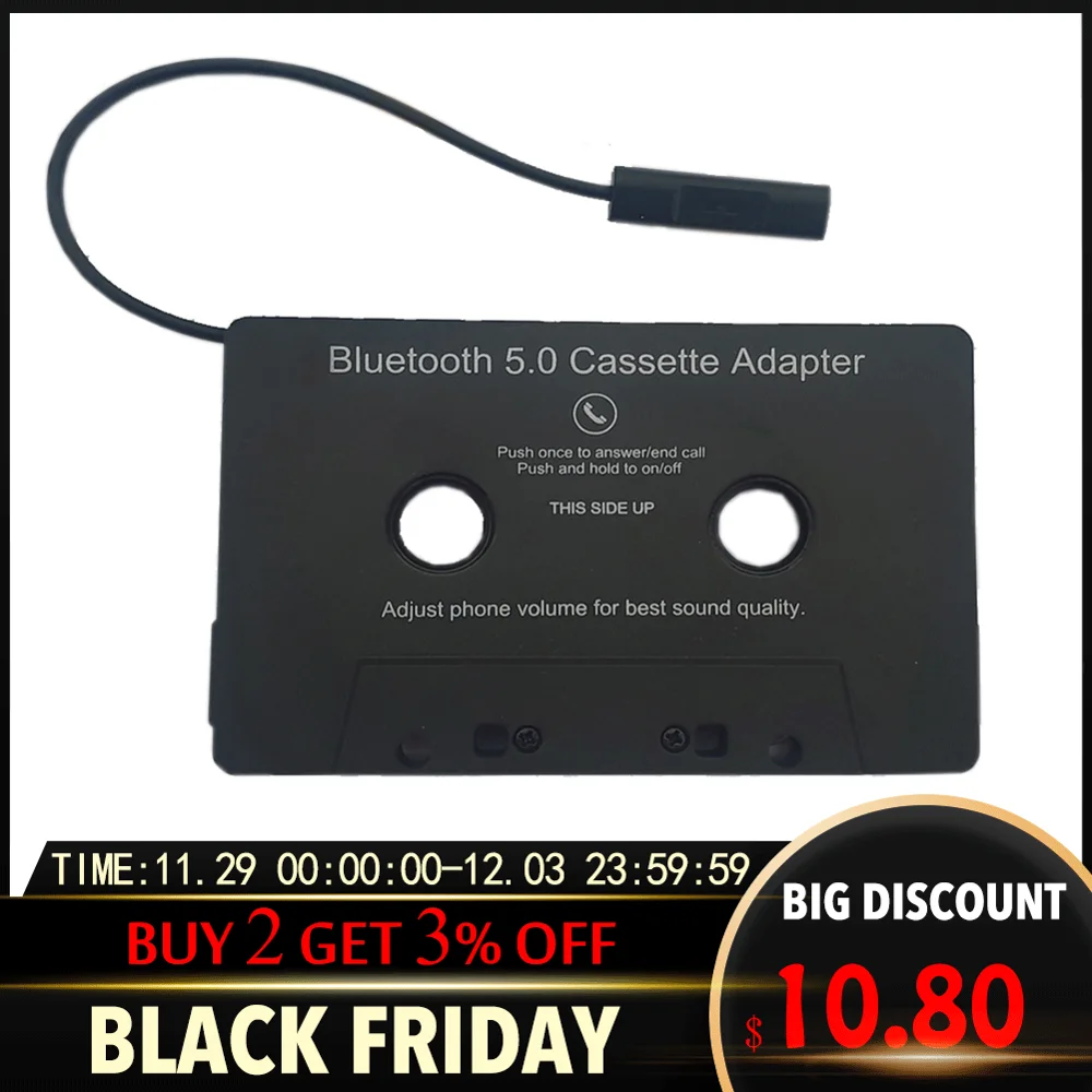 Фото Автомобильная аудиосистема 4 0 Bluetooth AAC/ MP3/ SBC/Стерео кассета для Aux адаптер