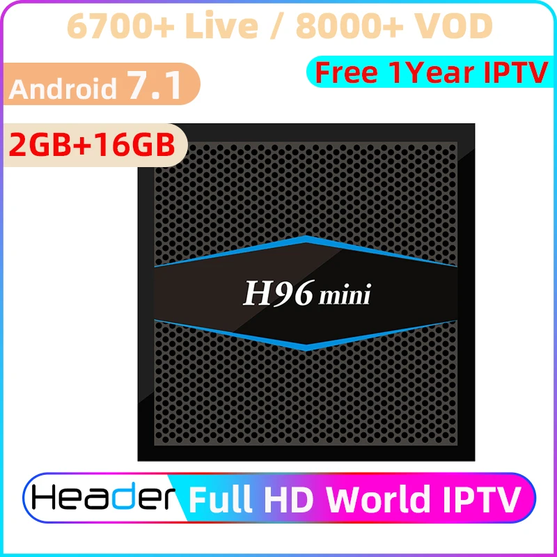 H96 Mini Android 7.1 France Spain IP TV Box Quad Core Europe Set Top Box 1-Year IPTV Germany EX YU French Arabic IPTV
H96 Mini Android 7.1 France Spain IP TV Box Quad Core Europe Set Top Box 1-Year IPTV Germany EX YU French Arabic IPTV