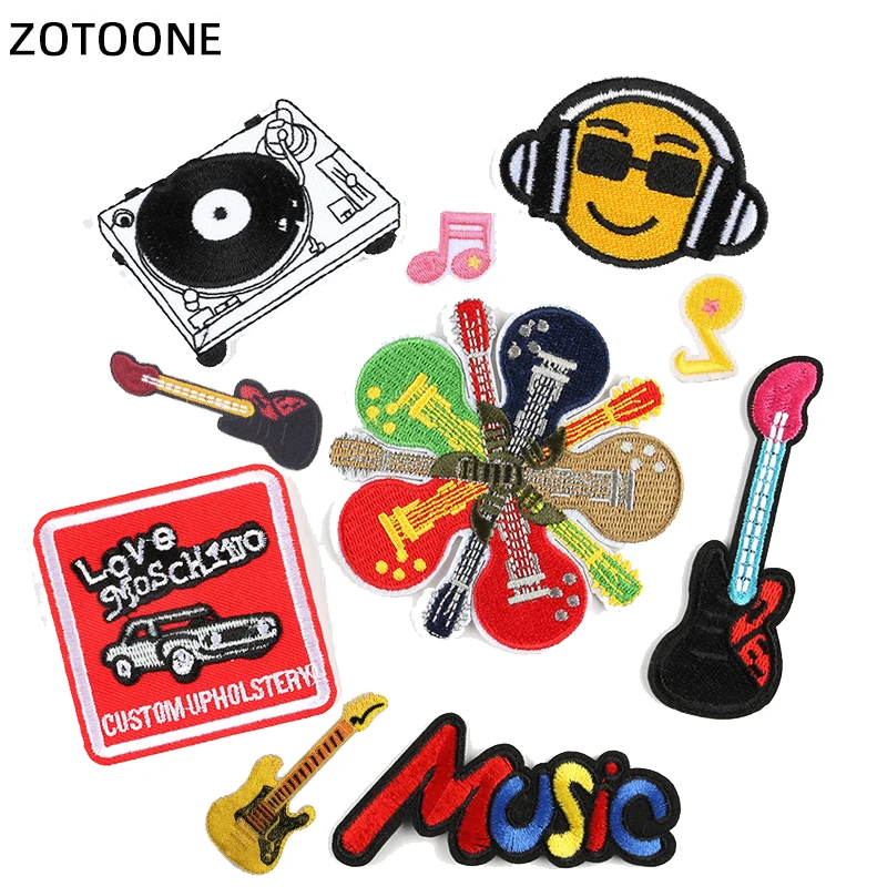 ZOTOONE Fashion Music Guitar Patches Stickers Iron on Clothes Heat Transfer Applique DIY Embroidered Applications Cloth Fabric I
ZOTOONE Fashion Music Guitar Patches Stickers Iron on Clothes Heat Transfer Applique DIY Embroidered Applications Cloth Fabric I
