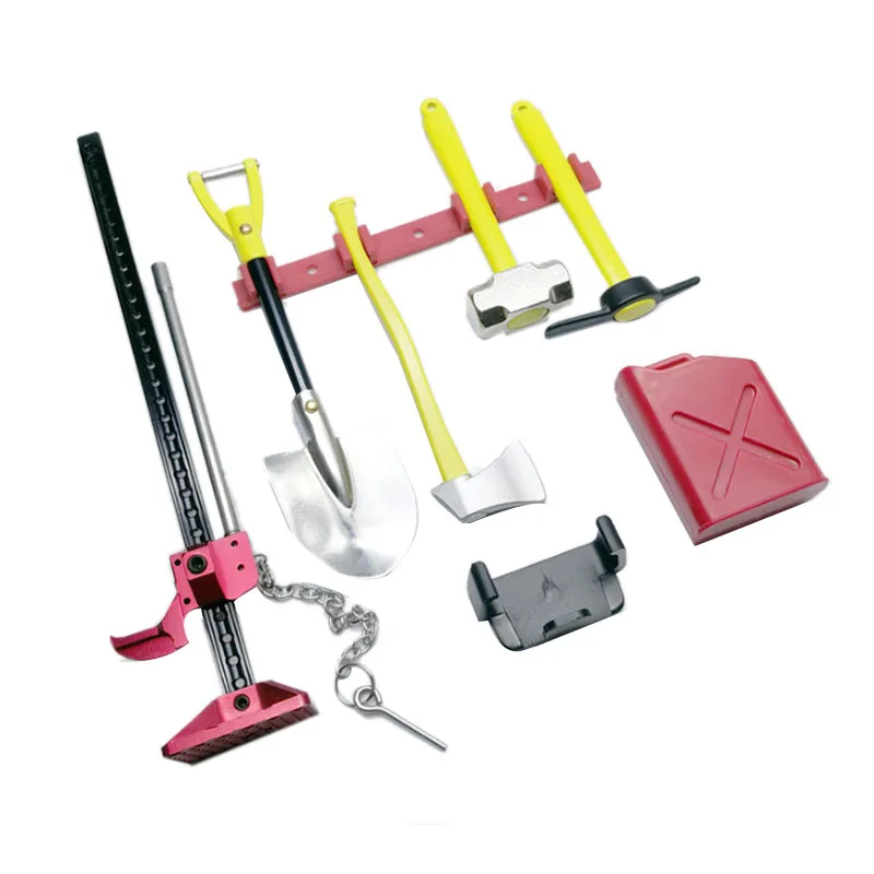 RC Decoration Accessories Tool Set Kit For 1:10 Scale RC Rock Crawler TRX4 SCX10 Wraith,Include Shovel, Axe, Hammer, Pickaxe,Jac
RC Decoration Accessories Tool Set Kit For 1:10 Scale RC Rock Crawler TRX4 SCX10 Wraith,Include Shovel, Axe, Hammer, Pickaxe,Jac