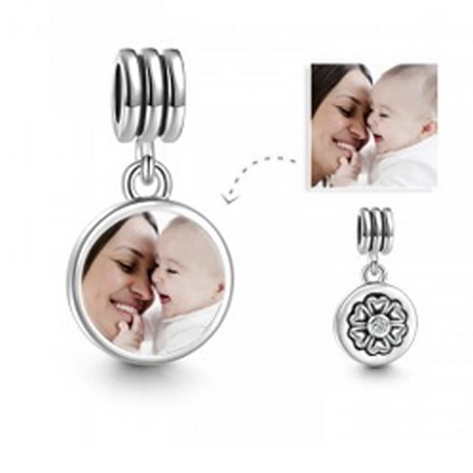 Personalized Jewelry 925 Sterling Silver Custom Photo Beads Flower Pattern Round Pendant Charms Fit Bracelet Women Female Gift
Personalized Jewelry 925 Sterling Silver Custom Photo Beads Flower Pattern Round Pendant Charms Fit Bracelet Women Female Gift