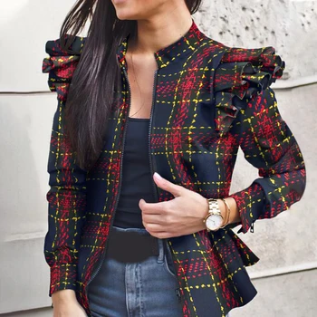 Winter Autumn New Women Jacket Ruffles Shoulder Zip Up Stand Neck Long Sleeve Ladies Zipper Fashion Jacket Coat S-3XL Plus Size
Winter Autumn New Women Jacket Ruffles Shoulder Zip Up Stand Neck Long Sleeve Ladies Zipper Fashion Jacket Coat S-3XL Plus Size