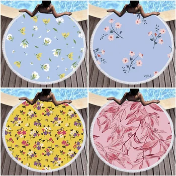Plant Print Beach Towel Round 150Cm Flower Big Towels Beach Printed Toallas Summer Swimming Towel Bohemia Mat Blanket Strandtuch 
Plant Print Beach Towel Round 150Cm Flower Big Towels Beach Printed Toallas Summer Swimming Towel Bohemia Mat Blanket Strandtuch