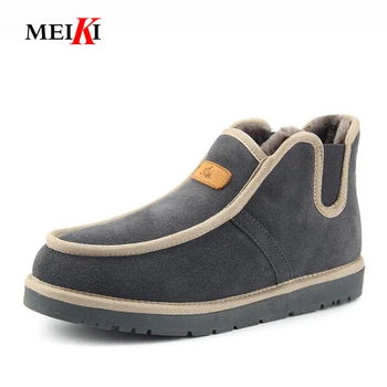 MEIKI Top Quality Fashion snow boots for men lace-up winter shoes real sheepskin leather nature wool fur ankle short boots 38-44
MEIKI Top Quality Fashion snow boots for men lace-up winter shoes real sheepskin leather nature wool fur ankle short boots 38-44