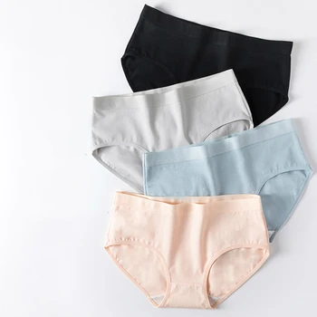 New cotton ladies antibacterial panties Women's solid color seamless comfortable plus size briefs
New cotton ladies antibacterial panties Women's solid color seamless comfortable plus size briefs