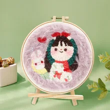 Cartoon Embroidery Patterns Punch Needle Kit For Beginners Poke DIY Material Package Creative Punch Needle Embroidery Kit
Cartoon Embroidery Patterns Punch Needle Kit For Beginners Poke DIY Material Package Creative Punch Needle Embroidery Kit