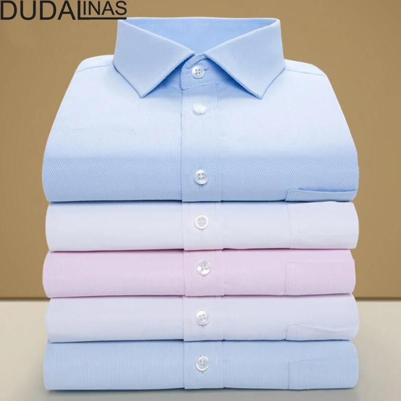 

Dudalinas Moda Blusa Camisa Social Masculina Manga Longa Roupa Slim Fit Shirt Men Floral Branca Masculino Plus Size Para Hombre