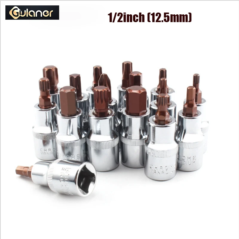 1/2(12.5mm) Hex Socket Set S2 Hex Screwdriver Bit 60mm Drive Socket Adapter Allen key for Torque Spanner Ratchet Socket Wrench
1/2(12.5mm) Hex Socket Set S2 Hex Screwdriver Bit 60mm Drive Socket Adapter Allen key for Torque Spanner Ratchet Socket Wrench