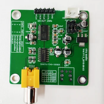DIR9001 Fiber Coaxial Receiver Module SPDIF to I2S Sample rate 24bit 96Khz Dedicated for DAC coaxial RCA, optical fiber H149
DIR9001 Fiber Coaxial Receiver Module SPDIF to I2S Sample rate 24bit 96Khz Dedicated for DAC coaxial RCA, optical fiber H149