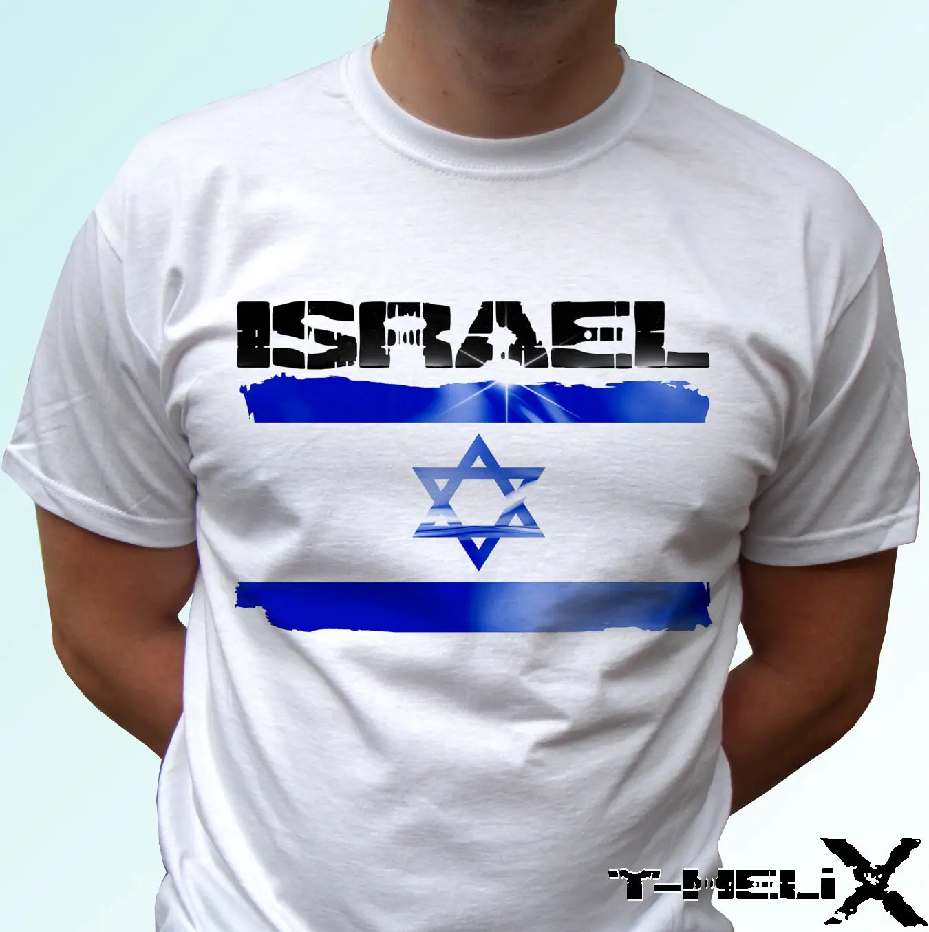 Israel Flag - White T Shirt Top Country Design Mens Womens 2019 Fashion Unisex Tee | Мужская одежда