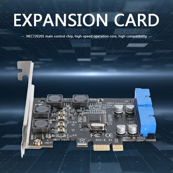 Desktop PC USB 3.0 Expansion Card Front PCI-E to 19/20 Pin Header Adapter Module Portable External Expansion Card Adapter
Desktop PC USB 3.0 Expansion Card Front PCI-E to 19/20 Pin Header Adapter Module Portable External Expansion Card Adapter