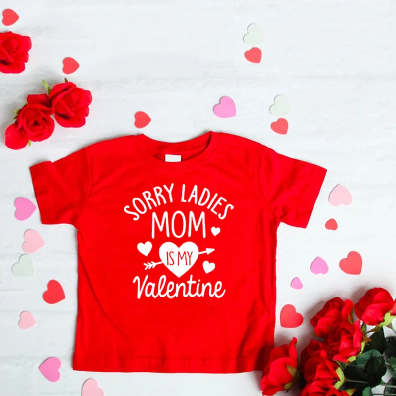 Забавная детская футболка на День святого Валентина для мальчиков с надписью Sorry