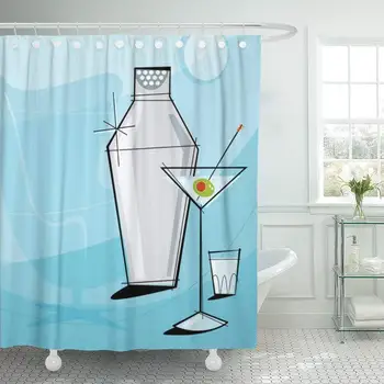 Retro Martini Vignette Shaker and Shot Glass Each Item Shower Curtain Waterproof Polyester Fabric 60 x 72 Inches with Hooks
Retro Martini Vignette Shaker and Shot Glass Each Item Shower Curtain Waterproof Polyester Fabric 60 x 72 Inches with Hooks