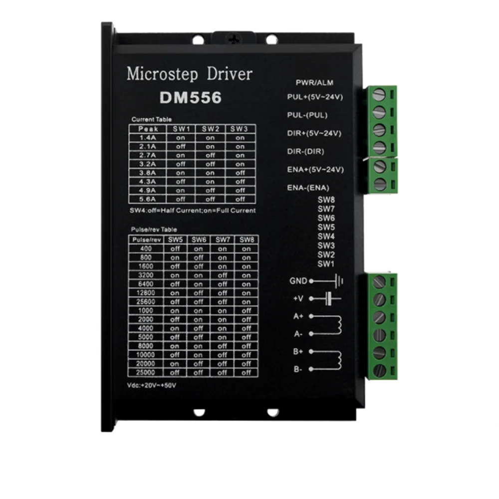 

DM556 2-Phase Digital Stepper Motor Driver 42/57/86 Stepper Motor Driver For CNC