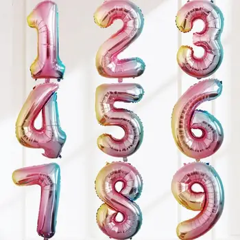 32 INCH Balloon Happy Birthday Weeding Celebration Decoration gradual circular aluminum Coating balloon Number 0 To 9 SN2306
32 INCH Balloon Happy Birthday Weeding Celebration Decoration gradual circular aluminum Coating balloon Number 0 To 9 SN2306