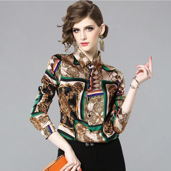 2019 new Europe and the United States wind bowknot printing shirt lapel long sleeve style palace
2019 new Europe and the United States wind bowknot printing shirt lapel long sleeve style palace