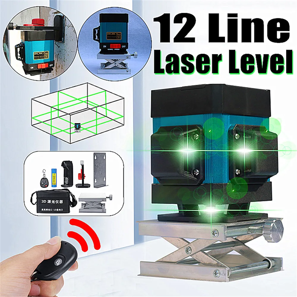 Professional IP54 Laser Level 12 Lines 3D Level Self-Leveling 360 Horizontal And Vertical Cross Super Powerful Green Laser Level
Professional IP54 Laser Level 12 Lines 3D Level Self-Leveling 360 Horizontal And Vertical Cross Super Powerful Green Laser Level