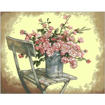 Flower bottle on chair patterns Counted Cross Stitch 11CT 14CT 18CT DIY Chinese Cross Stitch Kits Embroidery Needlework Sets
Flower bottle on chair patterns Counted Cross Stitch 11CT 14CT 18CT DIY Chinese Cross Stitch Kits Embroidery Needlework Sets
