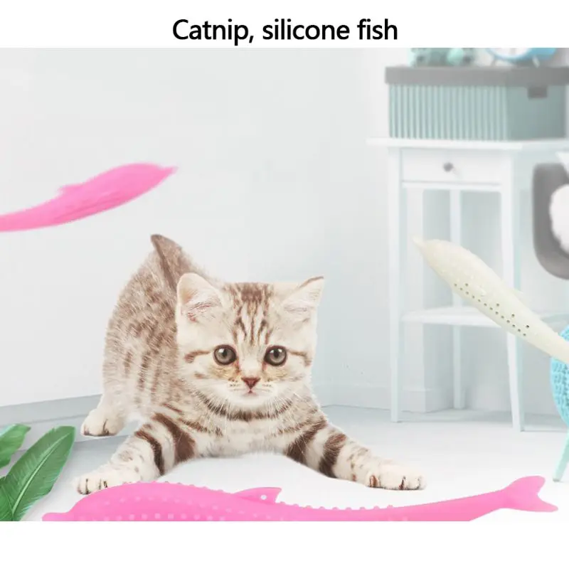 Catnip Toys Fish Shape Toothbrush With Catnip For Cat Simulation Fish Silicone Teeth Chew Supplies Cat Toys Blue/Pink/White
Catnip Toys Fish Shape Toothbrush With Catnip For Cat Simulation Fish Silicone Teeth Chew Supplies Cat Toys Blue/Pink/White