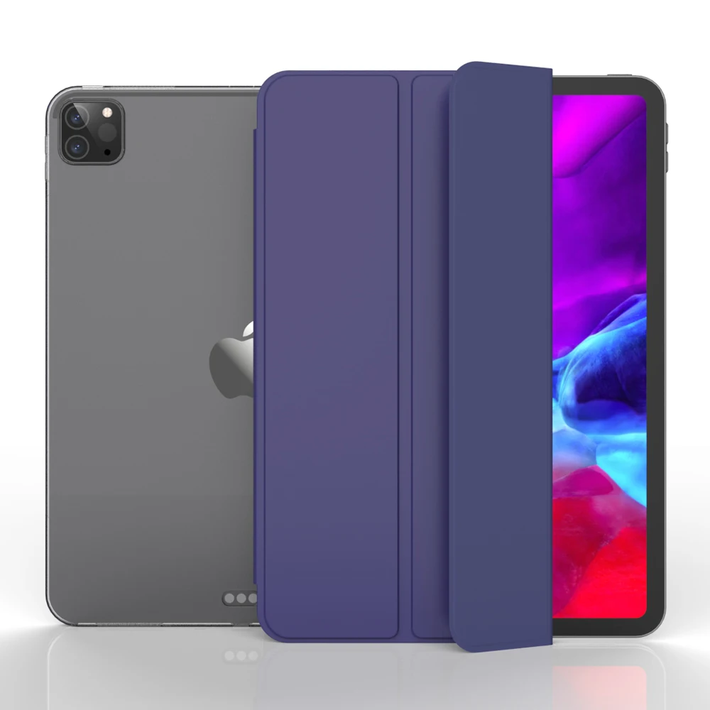 Чехол для iPad Pro 11 12 9 дюйма 2020 искусственная кожа мягкая задняя крышка из ТПУ