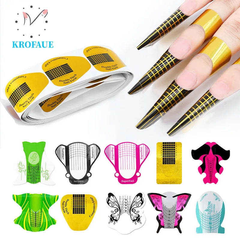 KROFAUE 100Pcs Nail Forms Paper Sticker Acrylic UV Gel Nail Extension Tips Holder 10 Style Nail Art Builder Self-Adhesive Form
KROFAUE 100Pcs Nail Forms Paper Sticker Acrylic UV Gel Nail Extension Tips Holder 10 Style Nail Art Builder Self-Adhesive Form