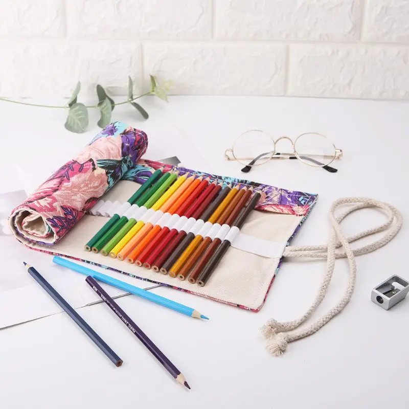 Maple Leaf 12/24/36/48/72 Holes Canvas Roll Up Makeup Pencil Bag Wrap Curtain Pen Case Holder Storage Pouch School Supplies
Maple Leaf 12/24/36/48/72 Holes Canvas Roll Up Makeup Pencil Bag Wrap Curtain Pen Case Holder Storage Pouch School Supplies